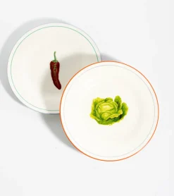 Set de 4 assiettes à dessert légumes